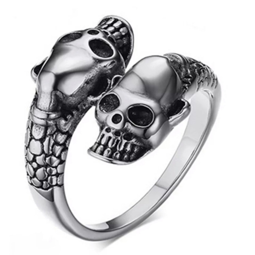 Skull 💀 Adjustable Stainless Steel Band Ring